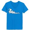 Ladies’  Junior Fine Jersey V-Neck Longer Length T-Shirt Thumbnail