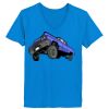Ladies’  Junior Fine Jersey V-Neck Longer Length T-Shirt Thumbnail