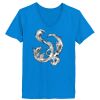 Ladies’  Junior Fine Jersey V-Neck Longer Length T-Shirt Thumbnail