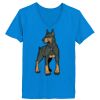Ladies’  Junior Fine Jersey V-Neck Longer Length T-Shirt Thumbnail