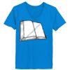 Ladies’  Junior Fine Jersey V-Neck Longer Length T-Shirt Thumbnail