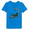Ladies’  Junior Fine Jersey V-Neck Longer Length T-Shirt Thumbnail