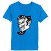 Ladies’  Junior Fine Jersey V-Neck Longer Length T-Shirt Thumbnail