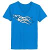 Ladies’  Junior Fine Jersey V-Neck Longer Length T-Shirt Thumbnail