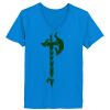 Ladies’  Junior Fine Jersey V-Neck Longer Length T-Shirt Thumbnail