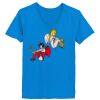 Ladies’  Junior Fine Jersey V-Neck Longer Length T-Shirt Thumbnail