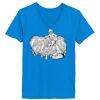Ladies’  Junior Fine Jersey V-Neck Longer Length T-Shirt Thumbnail