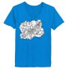 Ladies’  Junior Fine Jersey V-Neck Longer Length T-Shirt Thumbnail