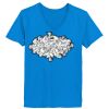 Ladies’  Junior Fine Jersey V-Neck Longer Length T-Shirt Thumbnail