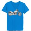Ladies’  Junior Fine Jersey V-Neck Longer Length T-Shirt Thumbnail