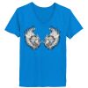 Ladies’  Junior Fine Jersey V-Neck Longer Length T-Shirt Thumbnail
