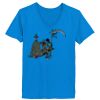 Ladies’  Junior Fine Jersey V-Neck Longer Length T-Shirt Thumbnail