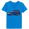 Ladies’  Junior Fine Jersey V-Neck Longer Length T-Shirt Thumbnail