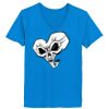 Ladies’  Junior Fine Jersey V-Neck Longer Length T-Shirt Thumbnail
