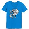 Ladies’  Junior Fine Jersey V-Neck Longer Length T-Shirt Thumbnail