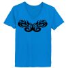 Ladies’  Junior Fine Jersey V-Neck Longer Length T-Shirt Thumbnail