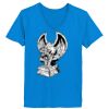 Ladies’  Junior Fine Jersey V-Neck Longer Length T-Shirt Thumbnail