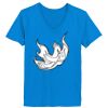 Ladies’  Junior Fine Jersey V-Neck Longer Length T-Shirt Thumbnail