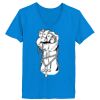 Ladies’  Junior Fine Jersey V-Neck Longer Length T-Shirt Thumbnail