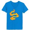 Ladies’  Junior Fine Jersey V-Neck Longer Length T-Shirt Thumbnail