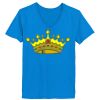 Ladies’  Junior Fine Jersey V-Neck Longer Length T-Shirt Thumbnail