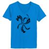 Ladies’  Junior Fine Jersey V-Neck Longer Length T-Shirt Thumbnail