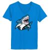 Ladies’  Junior Fine Jersey V-Neck Longer Length T-Shirt Thumbnail