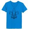 Ladies’  Junior Fine Jersey V-Neck Longer Length T-Shirt Thumbnail
