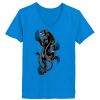 Ladies’  Junior Fine Jersey V-Neck Longer Length T-Shirt Thumbnail