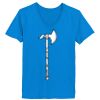 Ladies’  Junior Fine Jersey V-Neck Longer Length T-Shirt Thumbnail