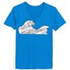 Ladies’  Junior Fine Jersey V-Neck Longer Length T-Shirt Thumbnail