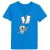Ladies’  Junior Fine Jersey V-Neck Longer Length T-Shirt Thumbnail