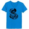 Ladies’  Junior Fine Jersey V-Neck Longer Length T-Shirt Thumbnail