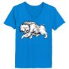 Ladies’  Junior Fine Jersey V-Neck Longer Length T-Shirt Thumbnail