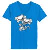 Ladies’  Junior Fine Jersey V-Neck Longer Length T-Shirt Thumbnail