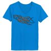 Ladies’  Junior Fine Jersey V-Neck Longer Length T-Shirt Thumbnail