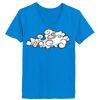 Ladies’  Junior Fine Jersey V-Neck Longer Length T-Shirt Thumbnail
