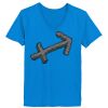 Ladies’  Junior Fine Jersey V-Neck Longer Length T-Shirt Thumbnail