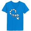 Ladies’  Junior Fine Jersey V-Neck Longer Length T-Shirt Thumbnail