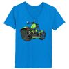 Ladies’  Junior Fine Jersey V-Neck Longer Length T-Shirt Thumbnail