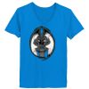 Ladies’  Junior Fine Jersey V-Neck Longer Length T-Shirt Thumbnail