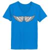 Ladies’  Junior Fine Jersey V-Neck Longer Length T-Shirt Thumbnail