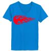 Ladies’  Junior Fine Jersey V-Neck Longer Length T-Shirt Thumbnail