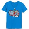 Ladies’  Junior Fine Jersey V-Neck Longer Length T-Shirt Thumbnail