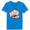 Ladies’  Junior Fine Jersey V-Neck Longer Length T-Shirt Thumbnail