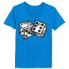 Ladies’  Junior Fine Jersey V-Neck Longer Length T-Shirt Thumbnail