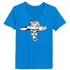 Ladies’  Junior Fine Jersey V-Neck Longer Length T-Shirt Thumbnail