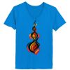 Ladies’  Junior Fine Jersey V-Neck Longer Length T-Shirt Thumbnail