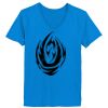 Ladies’  Junior Fine Jersey V-Neck Longer Length T-Shirt Thumbnail