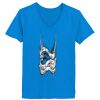 Ladies’  Junior Fine Jersey V-Neck Longer Length T-Shirt Thumbnail